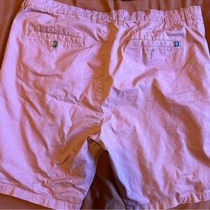 Men's Flat-Front Mauve Cotton Chino Shorts